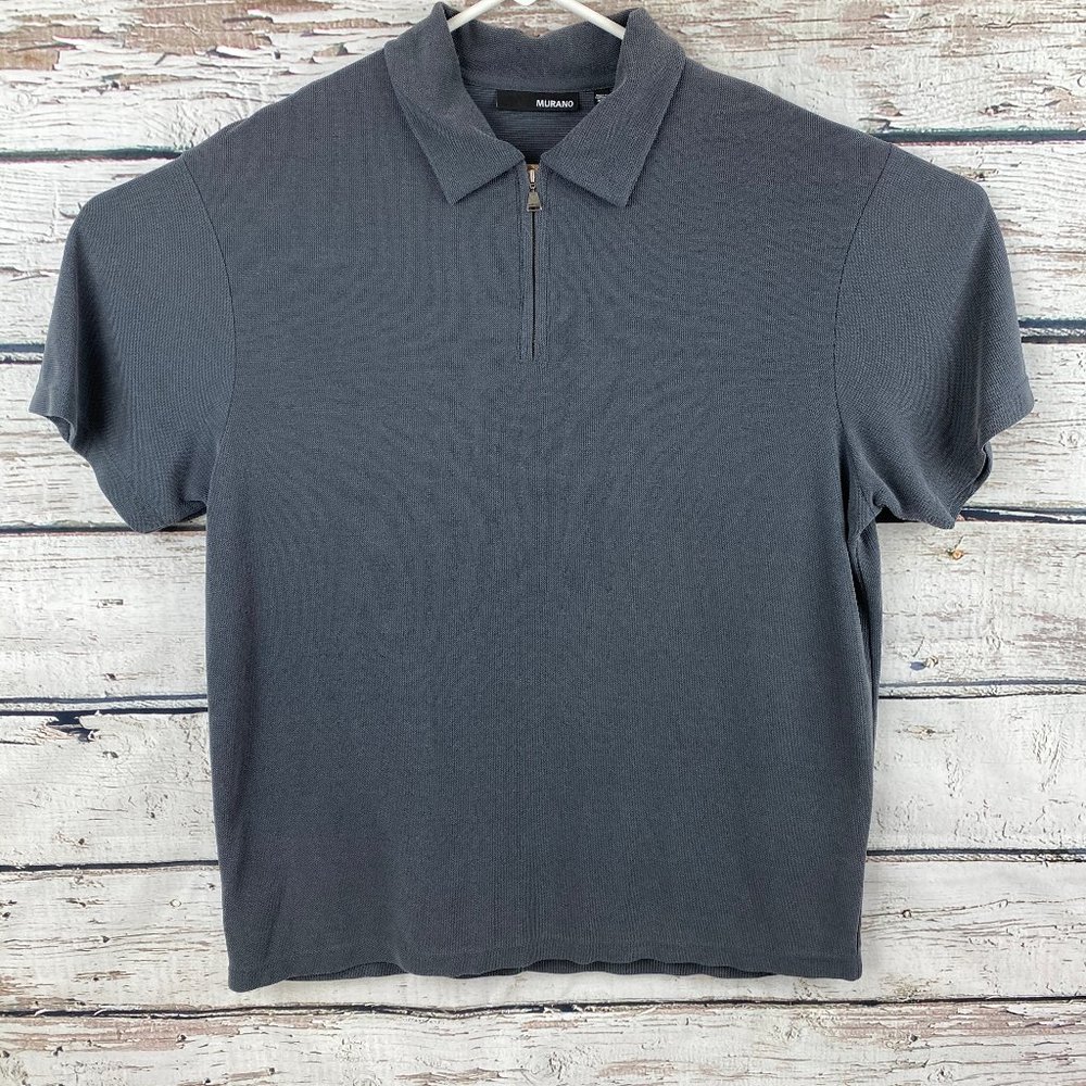 Murano Men's Size XL Shirt 1/4 Zip Short Sleeve